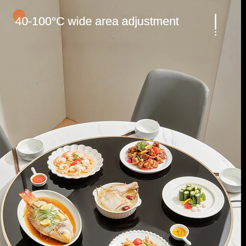 Midea Electric Food Warmer 80cm Round Household Rotary Heating Table Turntable Heating Table Mat Food Insulation Board 220V