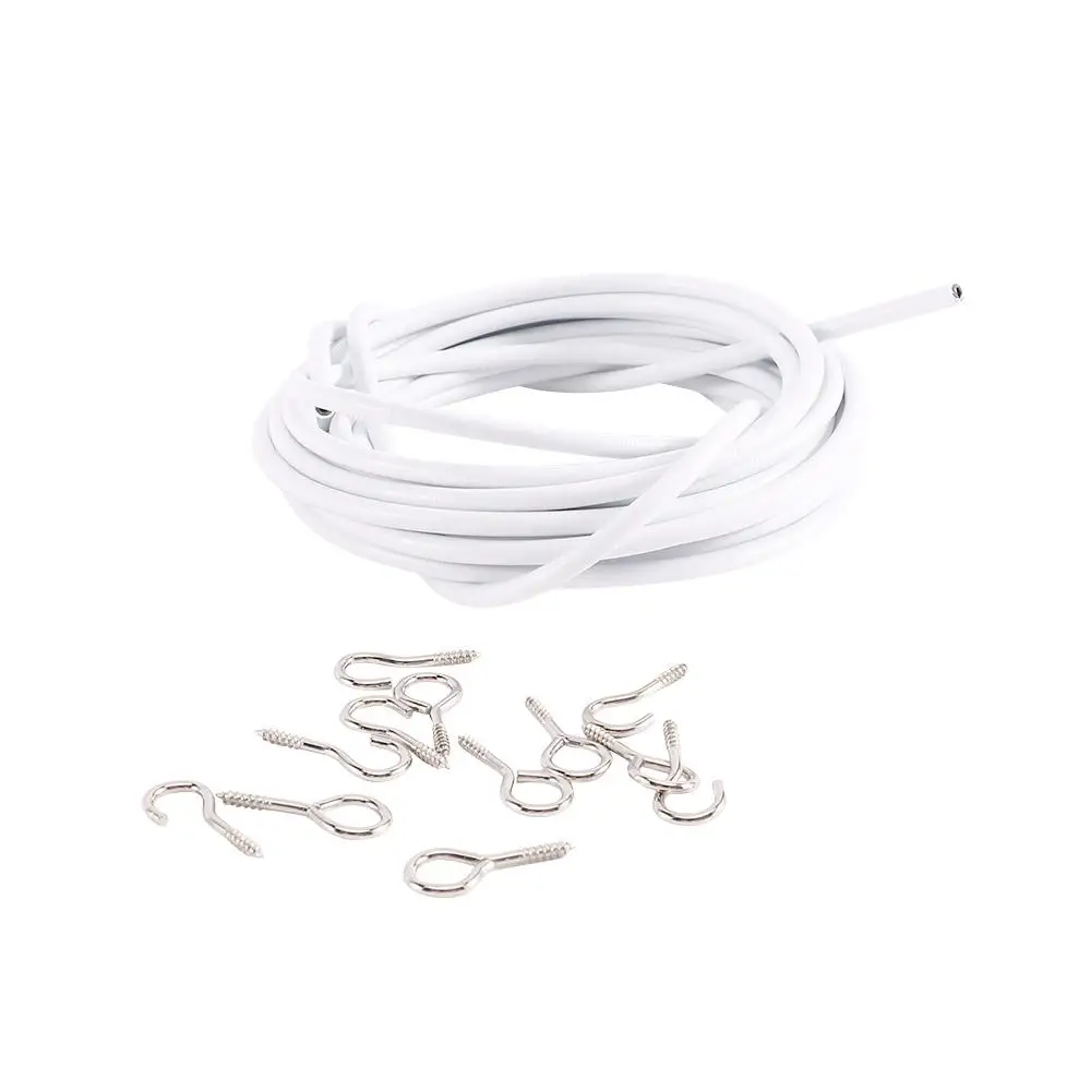 3/4/5m With Hooks And Eyes For Caravans Boats Line Expanding Cable Net Curtain Wire Spring Cord