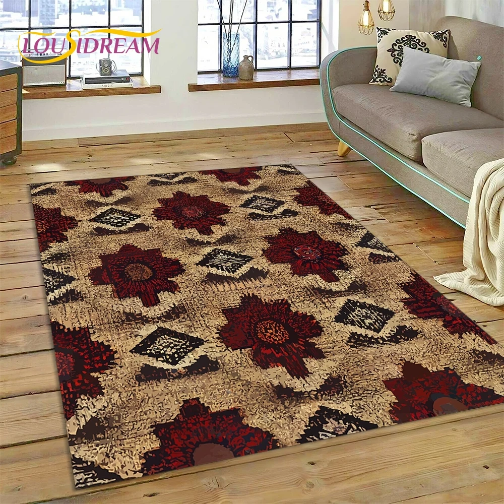 Lastest Nordic Turkish Bohemia Celt Rug Carpet for Living Room Bedroom Home Decor,Floor Mat Non-slip Decoration for Sofa Doormat