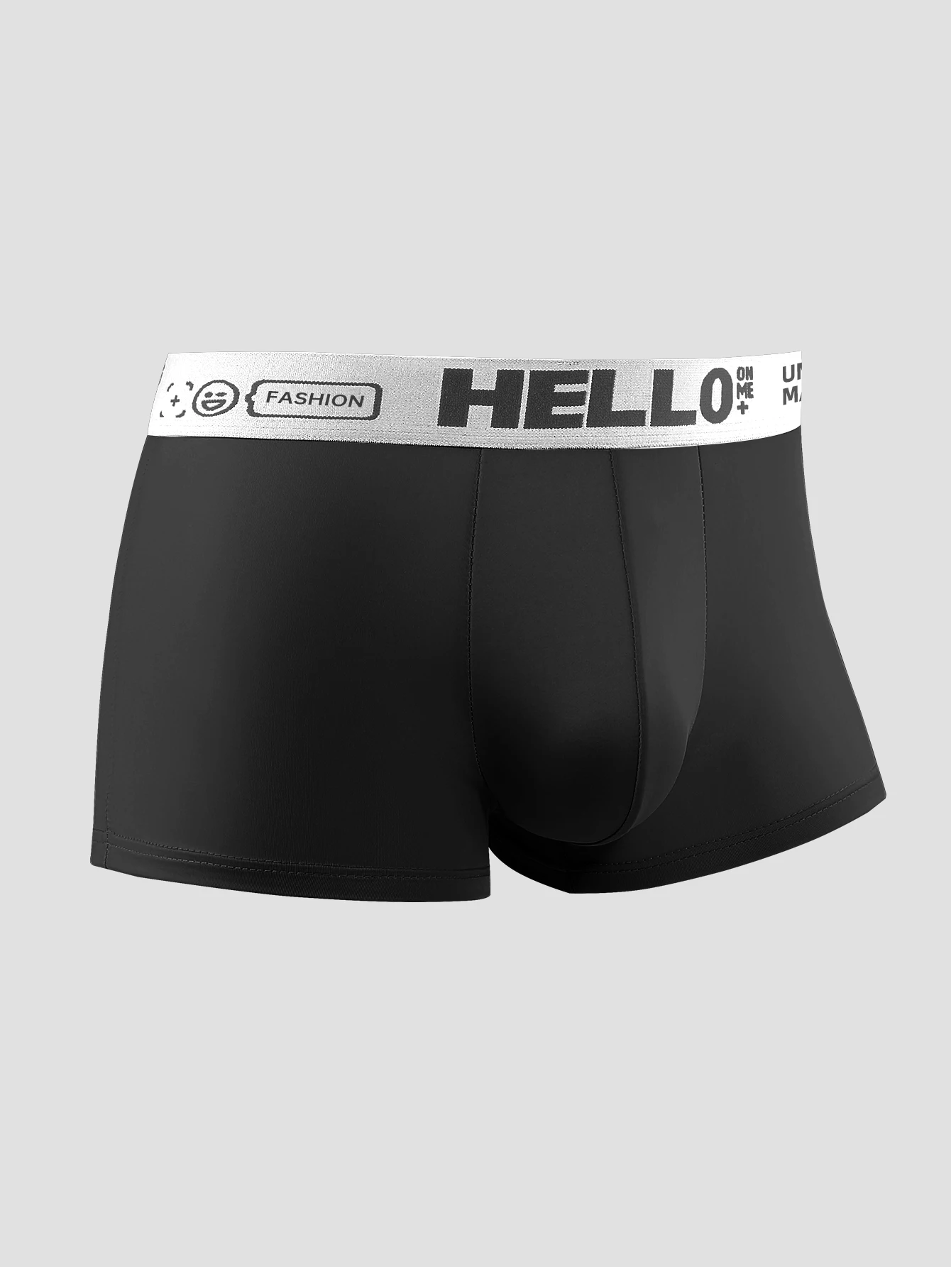Men's Boxer Briefs, Plus Size Ice Silk Solid Color Breathable Underwear, European & American Style, Wholesale Base Layer Shorts