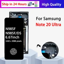 Super AMOLED For Samsung Note20 Ultra N985F N986B LCD Note 20 Ultra Display With Frame Digital Touch Screen Digitizer Assembly