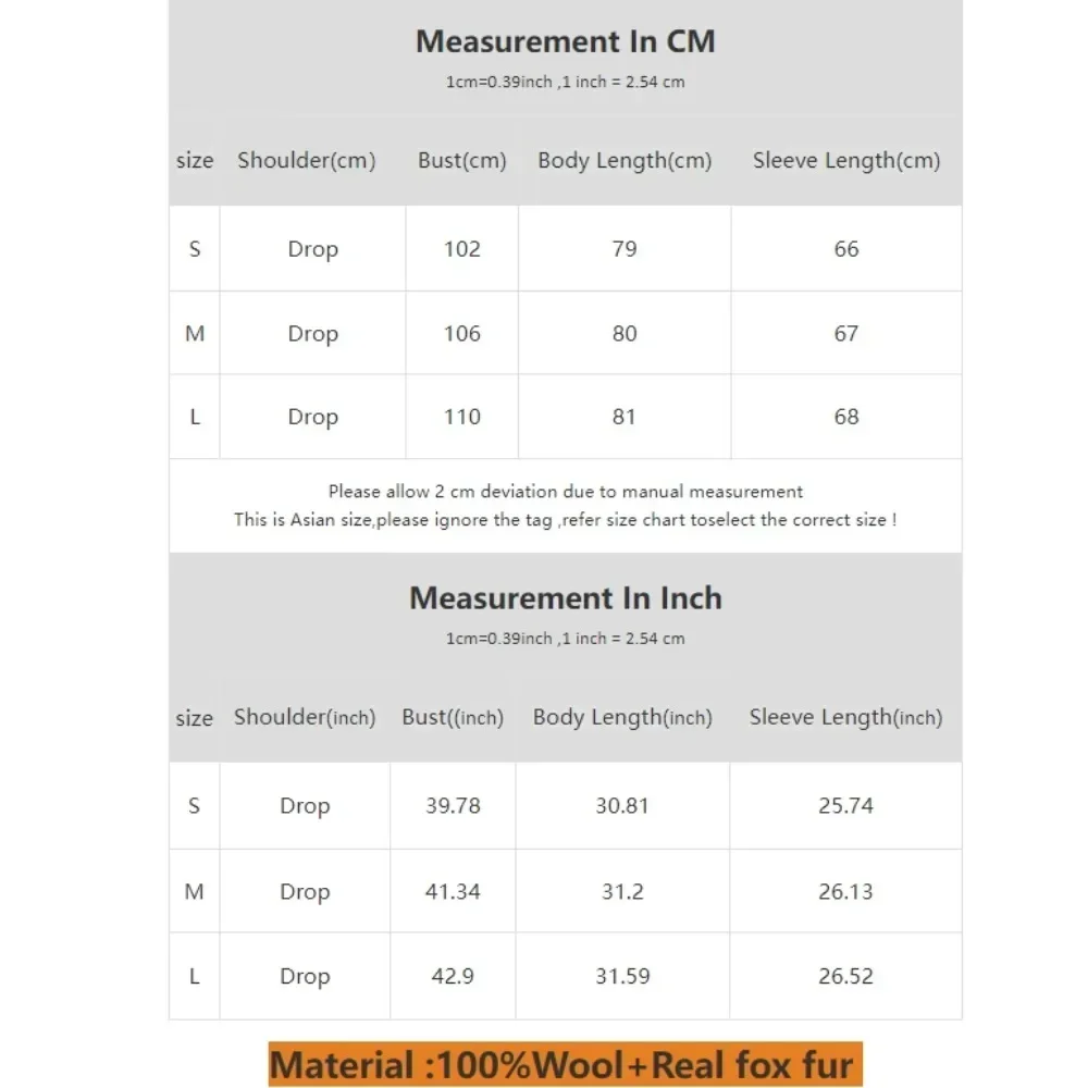 Woolen Coat Beaded Fox Fur Double-sided Cashmere Coat Women Real Fox Fur Jacket Female 2024 New Autumn Winter Korean Style #6