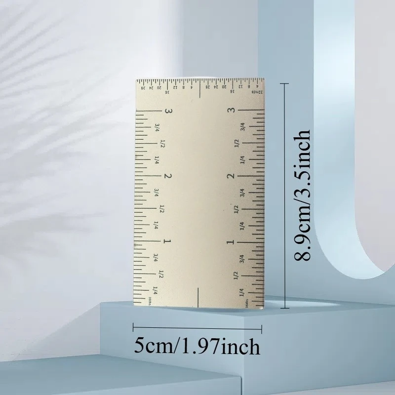 Precision Ruler Portable Pocket Ruler Wooden Work Ruler Marking Scale Square Edge Ruler