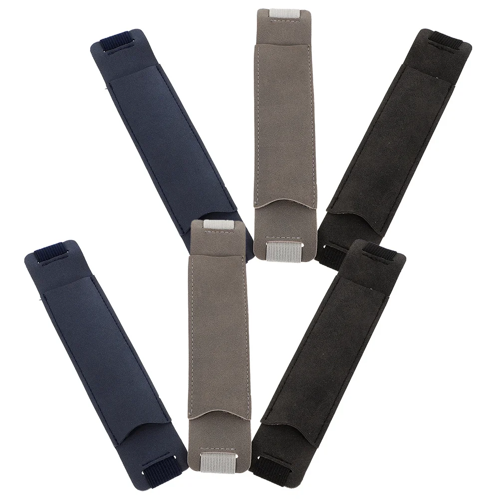 6 قطع من غطاء القلم حقيبة واقية محمولة لأقلام الرصاص المحمولة هدية عيد الميلاد وأعياد الميلاد وشريط مطاطي