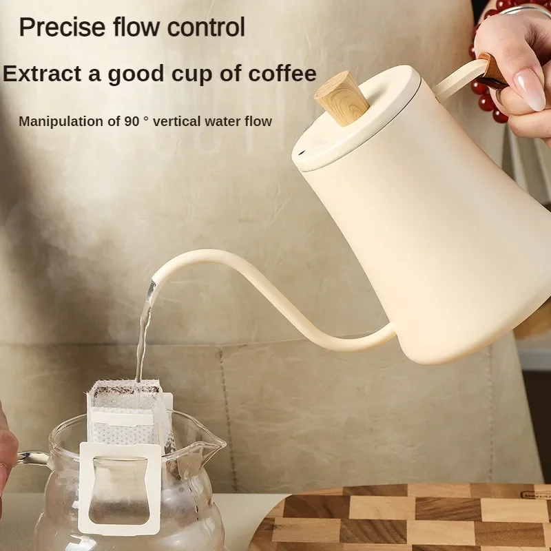 Coffee Pot 304 Stainless Steel 600ML Coffee Hand Brewing Pot Drip Type Fine Mouthed Pot Brewing Coffee Utensils Kettle