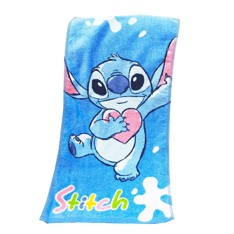 Disney Cartoon Cotton Hand Face Towel Stitch Handkerchief Travel Soft Toddler Face Hand Towel Boy Girl Towel Gift 28x55cm