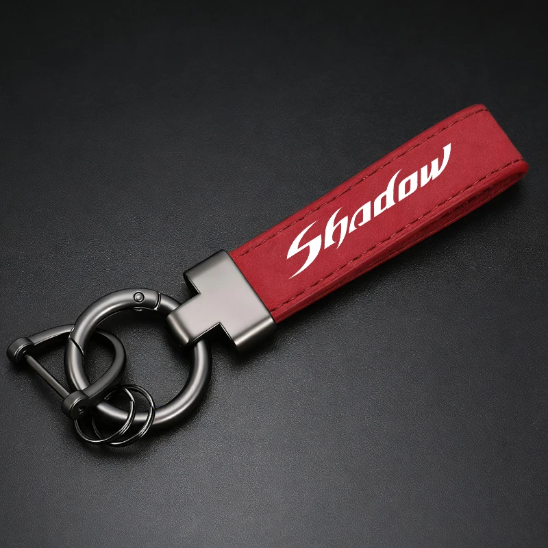 Logo Alloy Keyring car Suede Leather Keychain For Honda Shadow VT600 VT750 VT1100 VT400 VT125 VT 125 600 750 1100 400 view 5