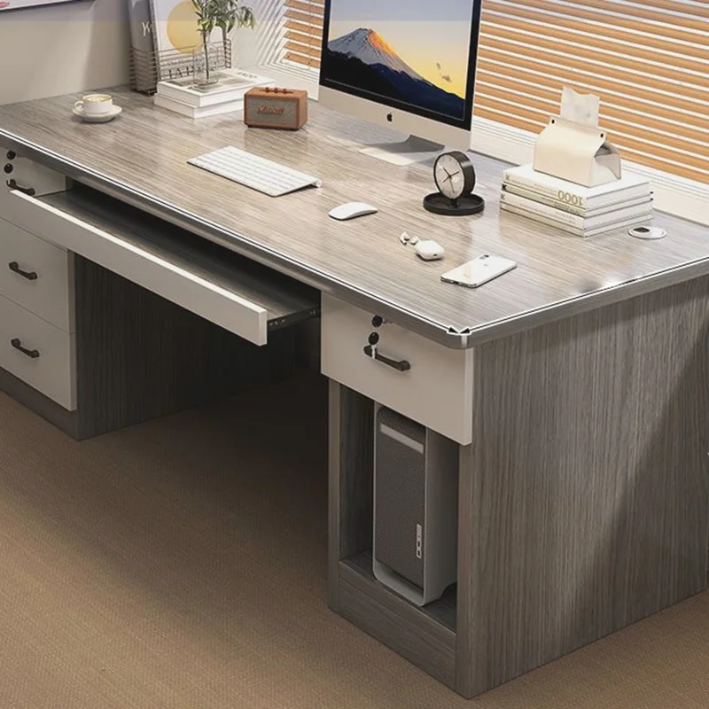 Modern Storage Office Desk Crafts White Home Drawer Bedroom Minimalist Office Desk Study Computer Meuble Bureau Trendy Furniture