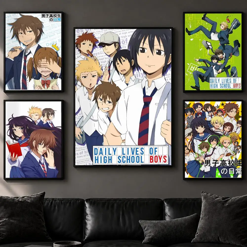 Anime D-Daily Lives of High School BoysS Poster Art  Self-Adhesive No Glue Residue Wall Decor for Bedroom Living Room