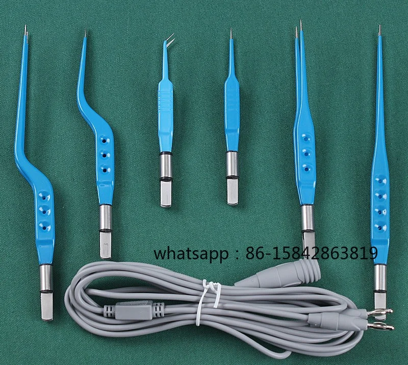 Autoclavable Ophthalmic Bipolar Tweezers Electrosurgical Accessories with Connecting Cables
