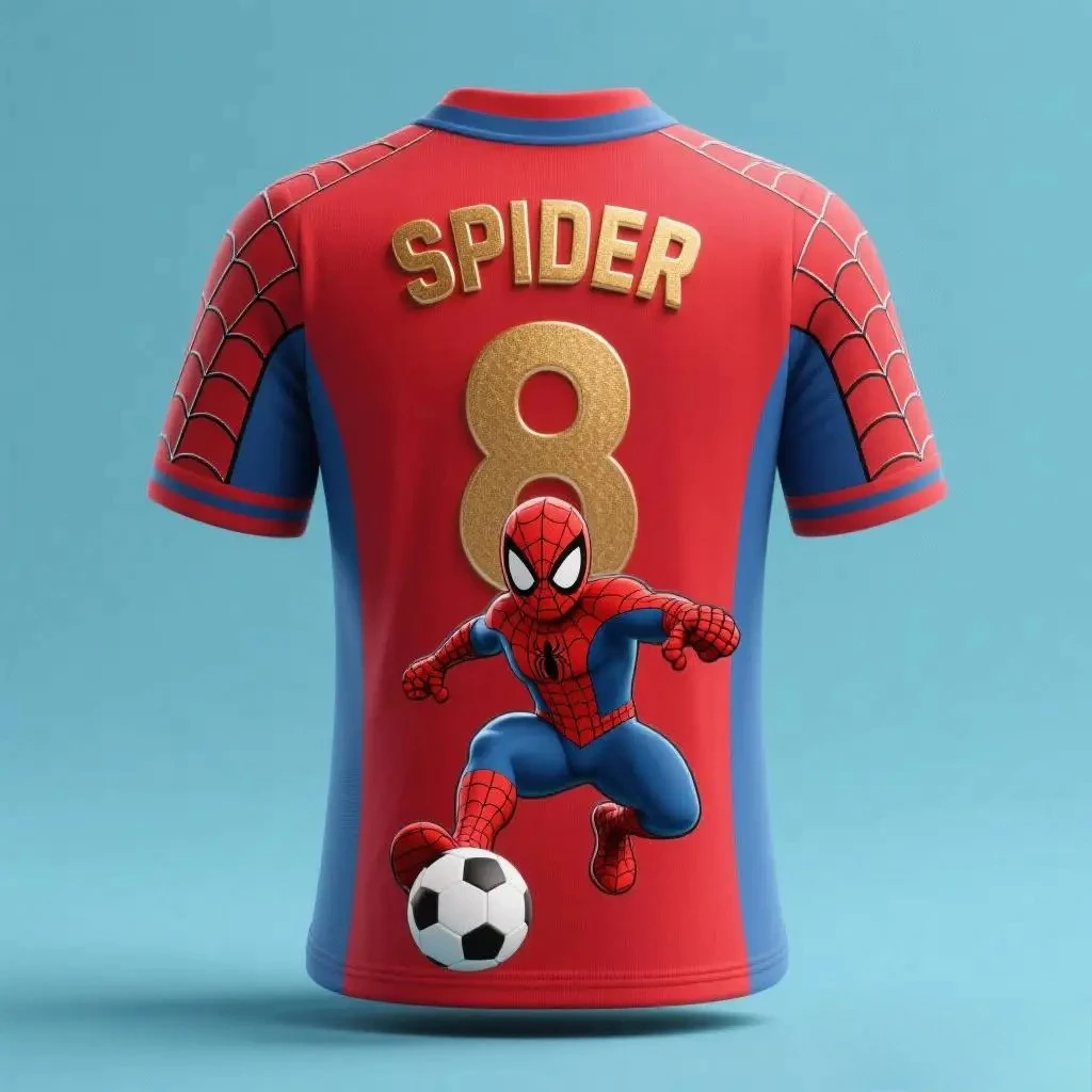 Marvel fan trend comfortable and breathable 3D T-shirt for children, big kids, high-quality and soft top garment