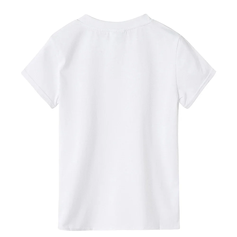 Big Sister Again Little Girl Fashion Funny Print T-shirt Kids Summer O-Neck Tops Boys & Girls Tshirt Casual White Tops Tees