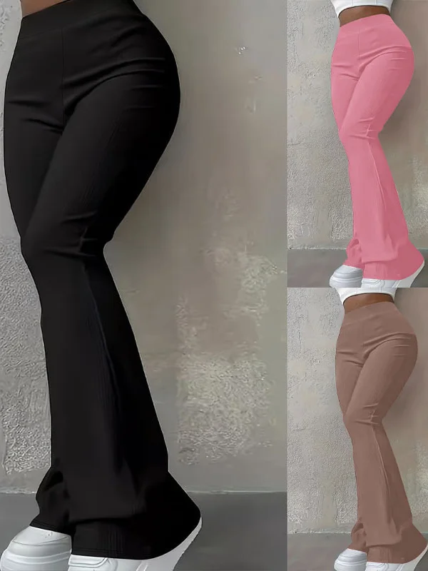 Casual sportbroek voor dames Hoge taille Pure kleur Vrijetijdsbroek Spor Sle Herfstcollectie Chinese fabrikant