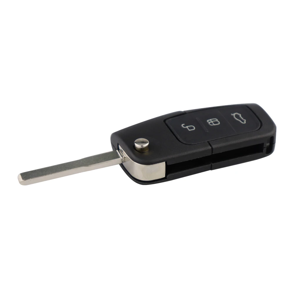433MHz 4D63/4D60 Chip Flip Remote Car Key For Ford Fusion Focus 3 Mondeo C Max Mk2 Mk3 Mk4 Galaxy Fiesta 3 Button Uncut Blade