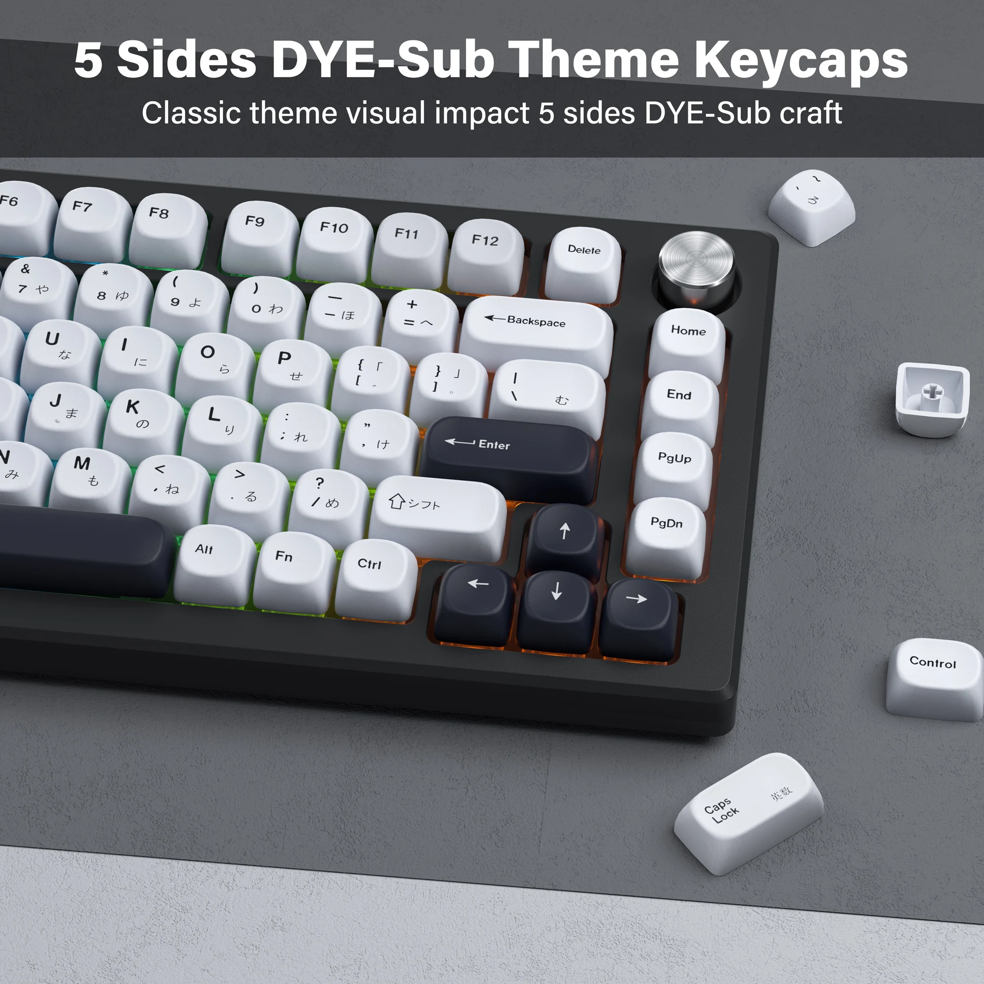 Custom XVX PBT Keycaps MOA Profile White Japanese 75 Percent Dye Sublimation 137 Keys Keyboard Keycap Set for Mechanical Gift