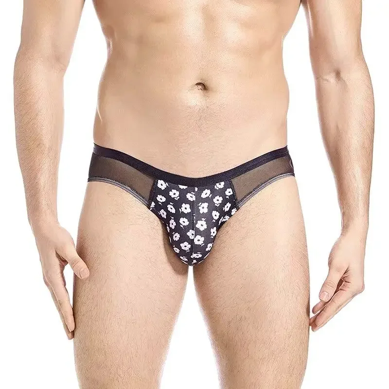 

Man Flower Grahics Cute Briefs Live Show Dance Private Party Costumes Harajuku