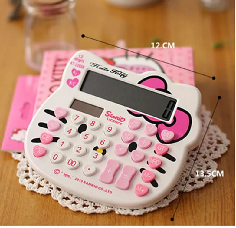 Sanrio Cartoon Scientific Calculator Kawaii Hello Kitty Voice Multifunctional Office Electronic Calculator for Girls and Boy