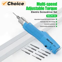 RELIFE E2 Electric Screwdriver Set Adjustable Forward and Reverse Rotation Wireless Automatic Screws Disassembly Screwdriver