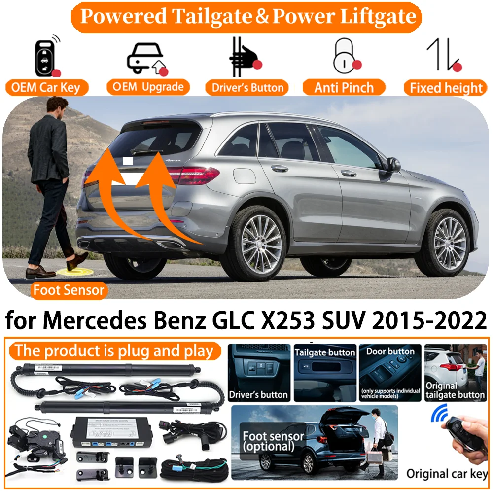 

Car Powered Tailgate system for Mercedes Benz GLC X253 SUV 2015-2022 Automatic Electric Power Tailgate Tail Gate Lift Strut kit
