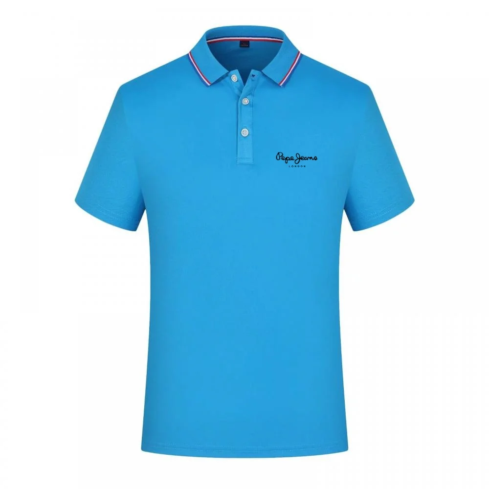 Pepe Jeans London Herren-Poloshirt mit kurzen Ärmeln, gestreifter Kragen, schnell trocknend, lässige Sportbekleidung für den Sommer, Golf, Laufen, Fitness, Revers, T-S – Detail 7