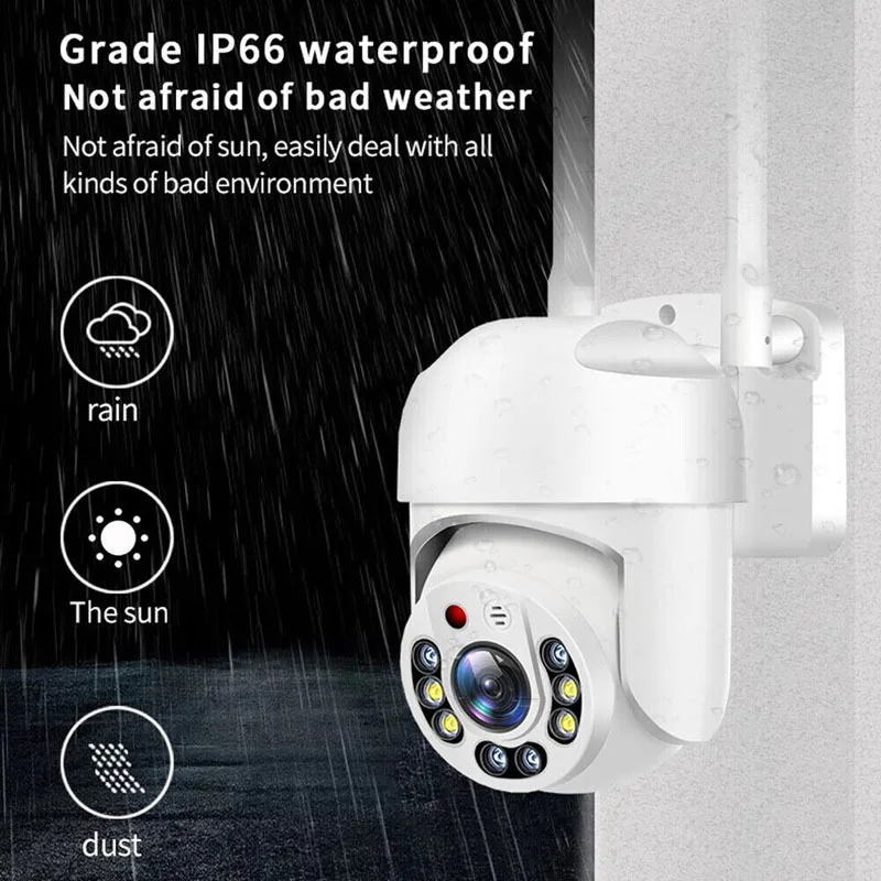 2MP 1080P  YCC365 APP Full Color  Wireless PTZ IP Dome Camera AI Humanoid Detection Home Security CCTV Baby Monitor