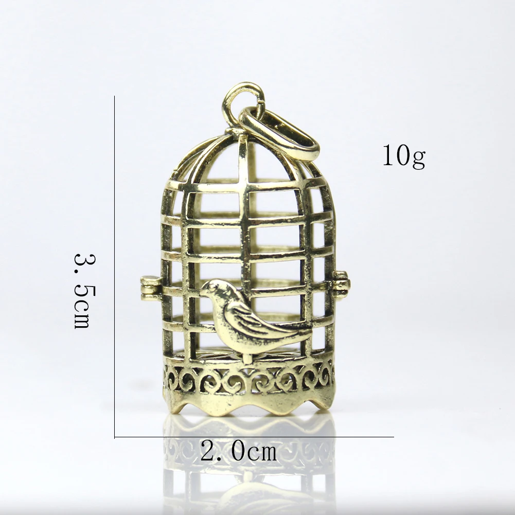 Lovely Openwork Birdcage Magpie Bird Metal Necklace Pendant Openable Cage Aroma Diffuser Aromatherapy Locket Charms Jewelry Part