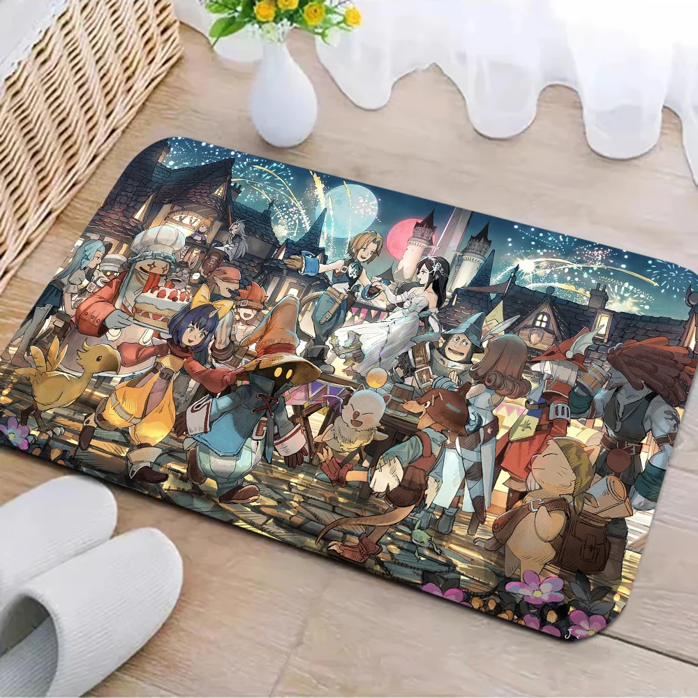 1pc F Final Fantasy IX Floor Mat Doormats Home Carpet Foot Mat Bathroom Absorbent Mats Anti-Slip Mats Home Decor