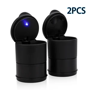 Auto tragbare Unterstützung des Autos, Plastikbecher, Flammhemmungs -Zigarette, LED -Aschenbecher, Auto -Hülle, Raucherzubehör, 2PCS 6 Hauptverkäufe Vaper -Zigarette - №5