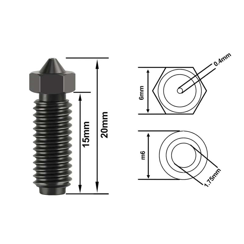 Kit de boquillas de acero endurecido para impresora 3D anycubic-kobra 3, 10 piezas, Volcán, aguja de limpieza y pinzas