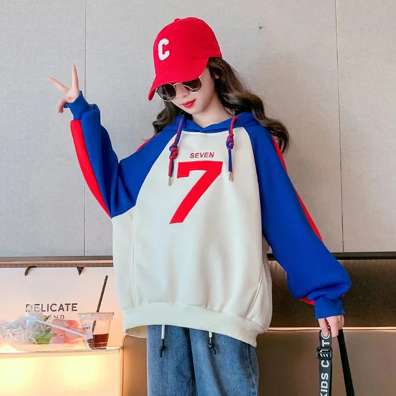 Hoodies Sweatshirts Girls Cotton Tops Overcoat Outwear 2025 Cartoon Spring Autumn Windproof Kids Christmas Gift Children's Cloth