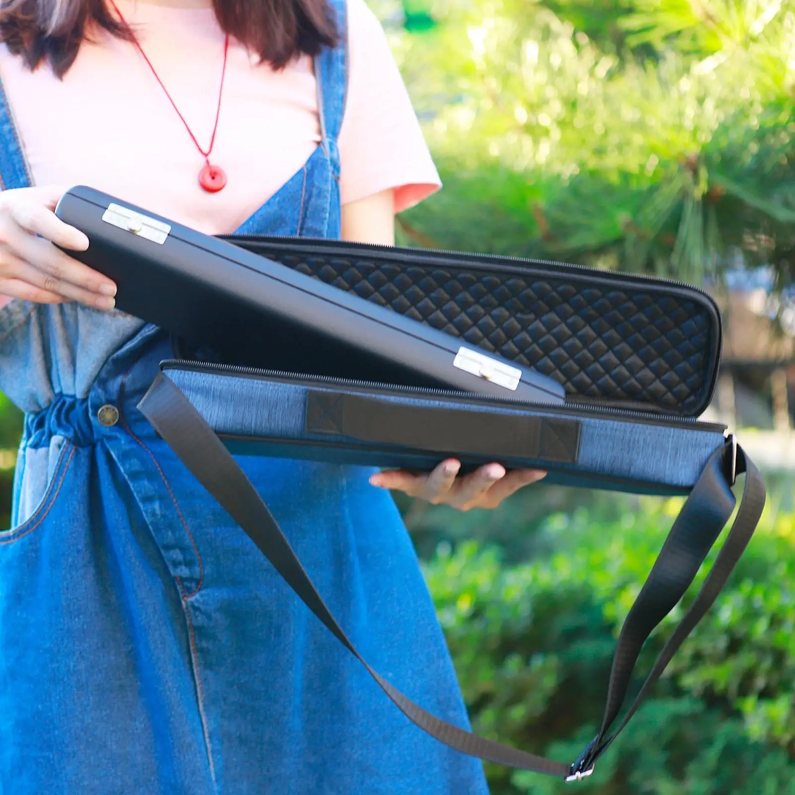 

Чехол для флейты на 17 отверстий, водонепроницаемая кожаная сумка с мягкой подкладкой, легкий внешний карман