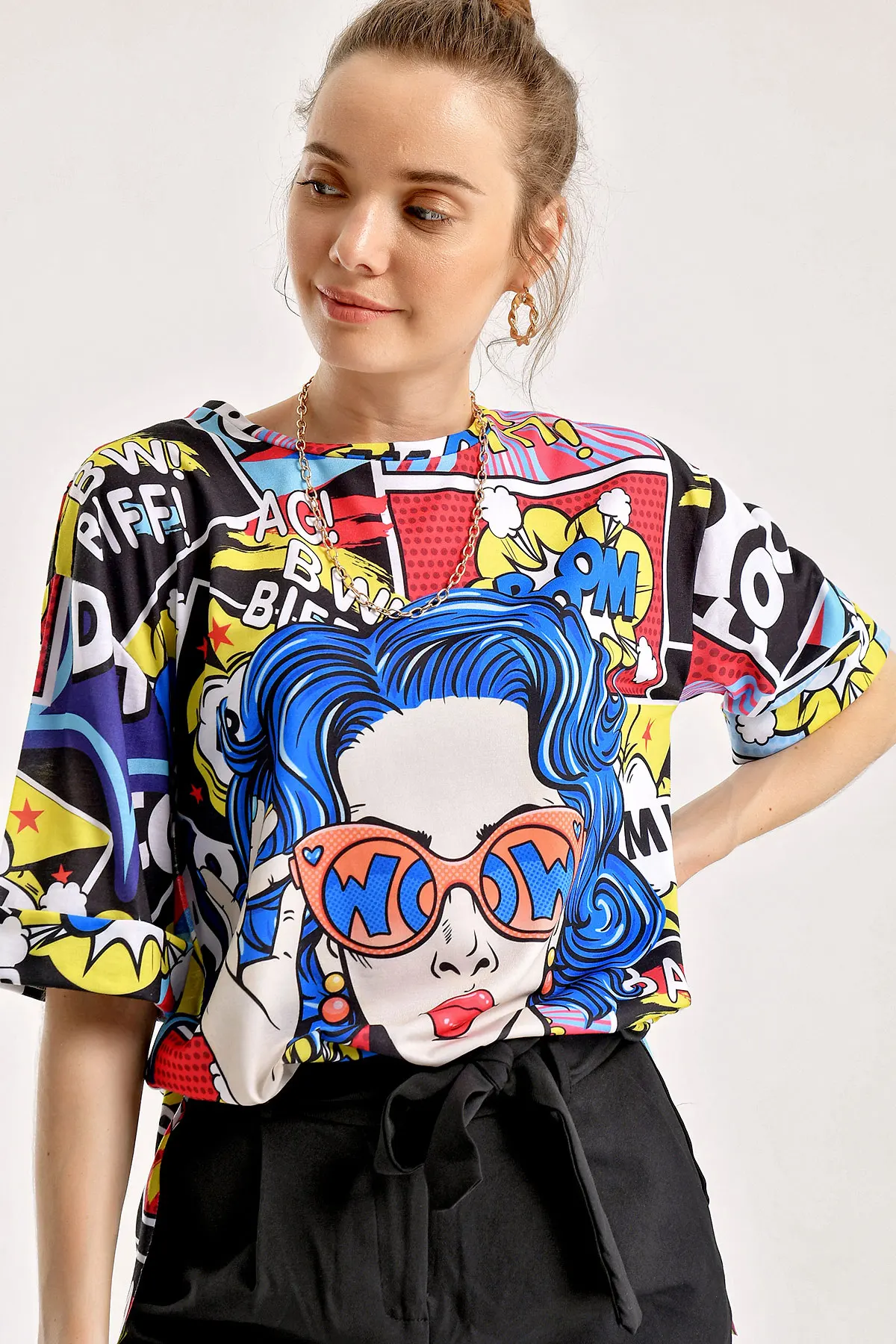 Graphic Pattern Tshirt 2021 Summer Spring Women 'S T-shirt Fashion Tops Sexy Print Ladies top