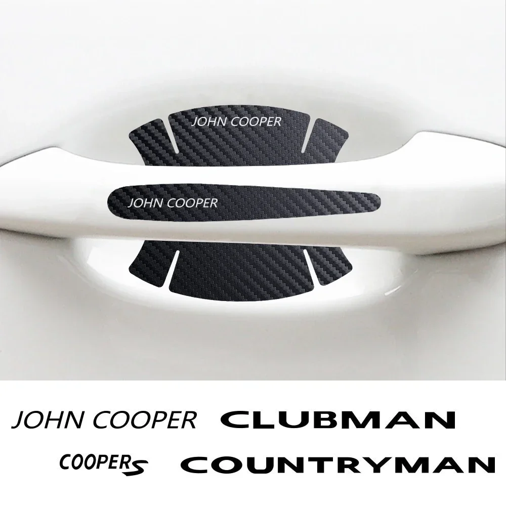 

For Mini John Cooper R56 F56 Countryman R60 F60 Clubman F54 R55 Car Door Handle Protector Decor Stickers Auto Decals Accessories