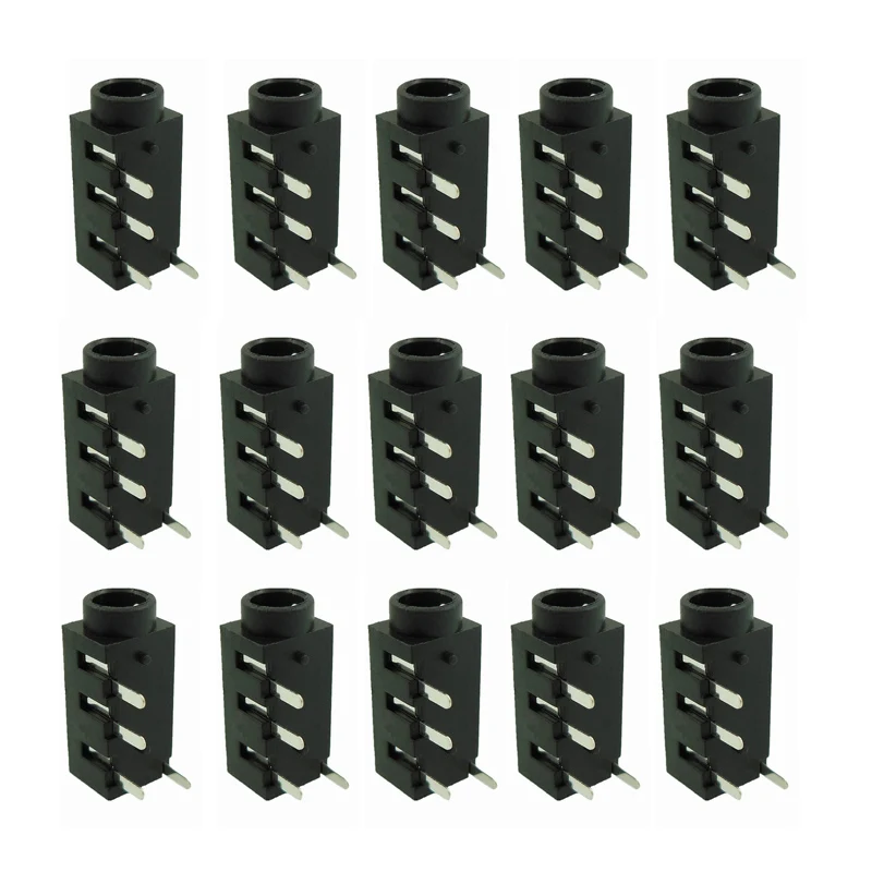 100Pcs 3.5mm Female Audio Connector 4 Pin DIP Headphone Jack Socket PJ-320A