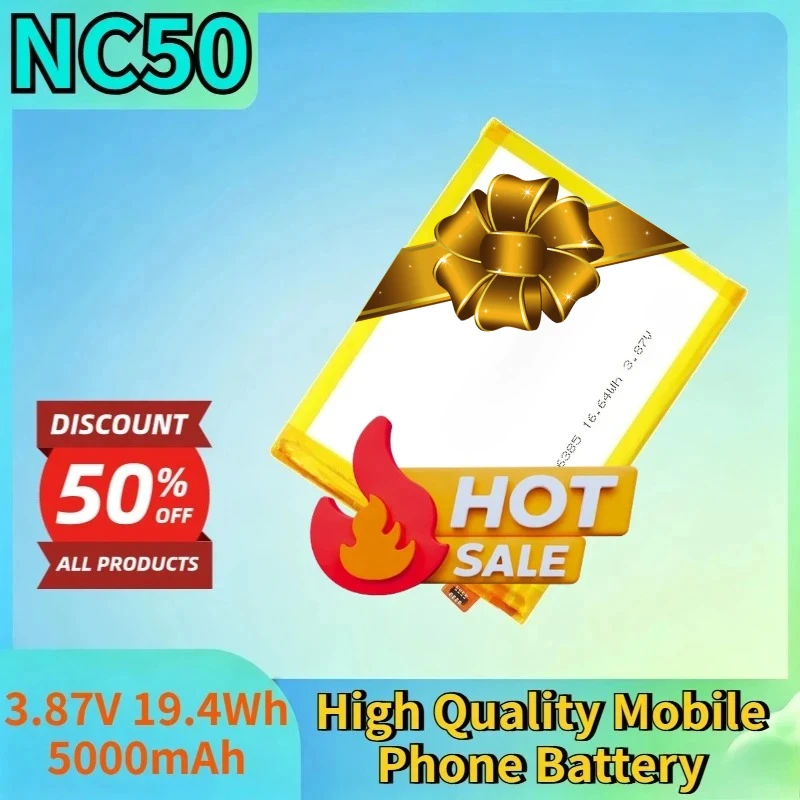 

New NC50 3.87V 19.4Wh 5000mAh Lithium-ion Rechargeable Battery for Motorola G32/G41 XT2167-2 High Quality Mobile Phone Battery