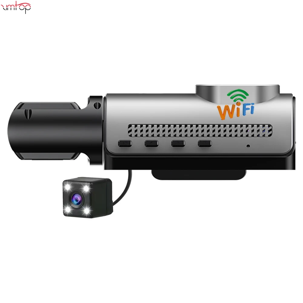 3 Channel Car DVR HD 1080P Wifi 3-Len Inside Vehicle Dash Cam Three Way Camera DVRs Recorder Video Mini Dashcam Camcorder 3 Inch