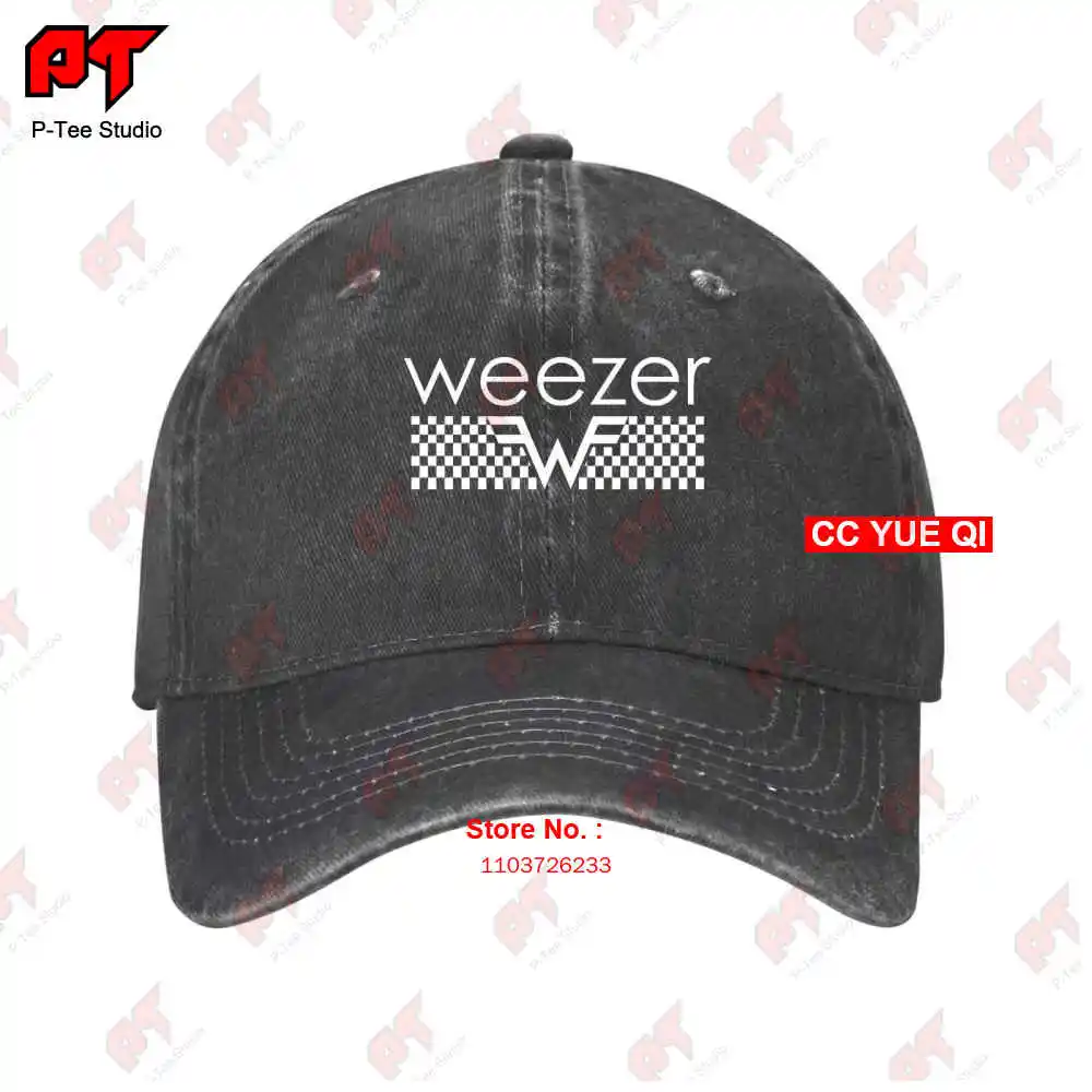 Weezer Checkered Logo Raditude Flying W Rock Band Baseball Caps Truck Cap XW90