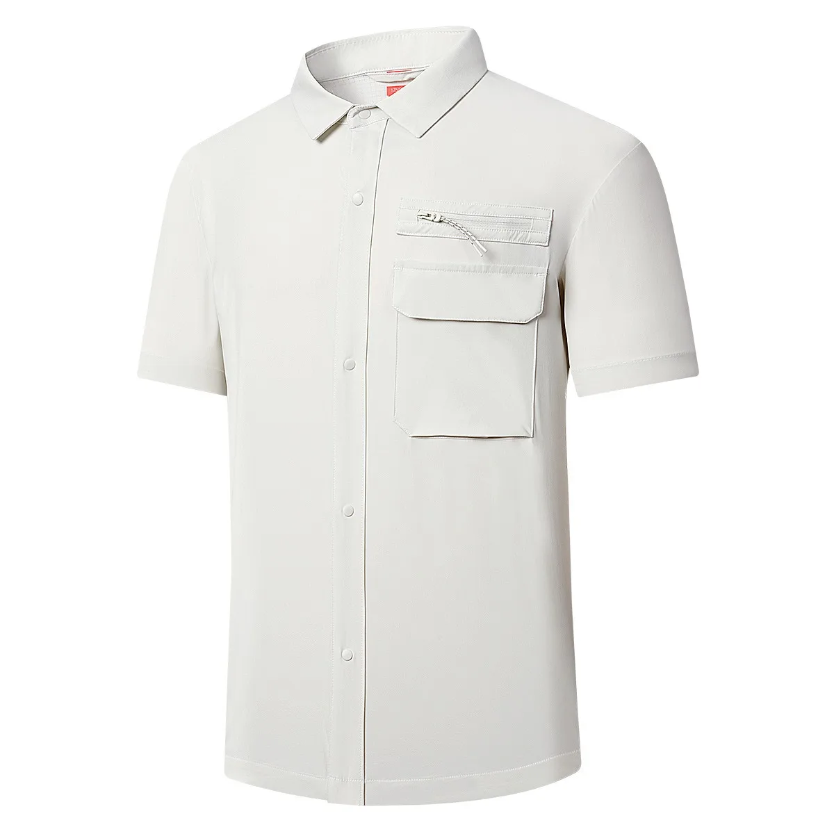 Man's Quick Dry Shirts Office Sportswear Short Sleeve Casual Tops Breathable Antibacterial Stretch Quality Ice Cool Feel Shirts
