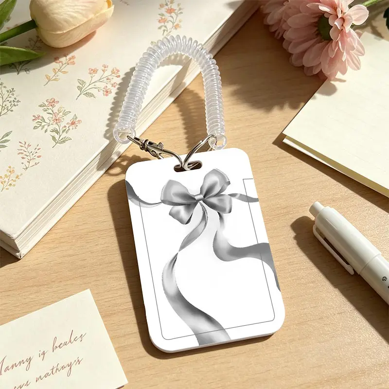 Card Protection Cover for Kpop Photocard Holder Student Bus/Meal Card Protection Case Credential Badge Holder Pendant Keychain