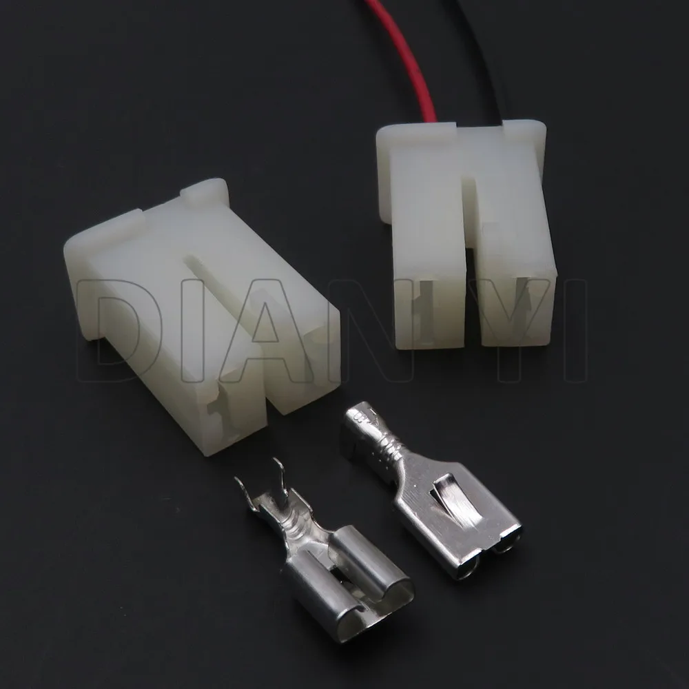 1 Set 2 Way Auto Socket AC Assembly Automotive Cable Plug With Terminals Car Light Connector
