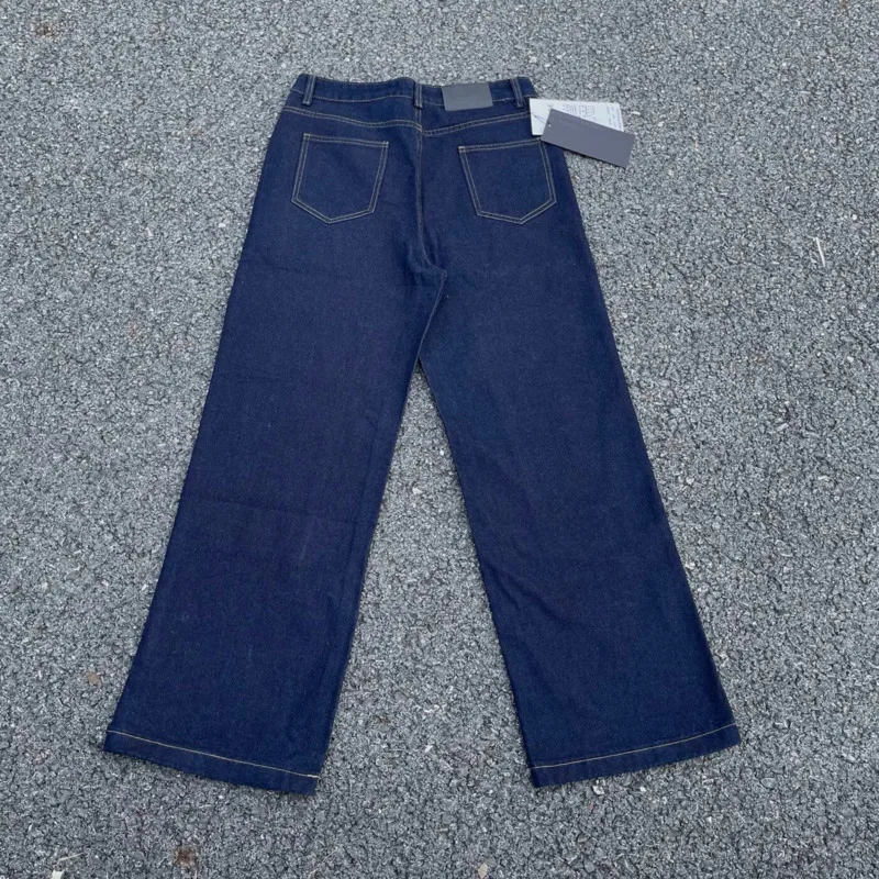 HKSH 2026 Spring Summer Autumn New Men Tide Punk Washed Jeans Denim Pants Chic Ins Vintage Straight Vibe Retro Trousers HK20374
