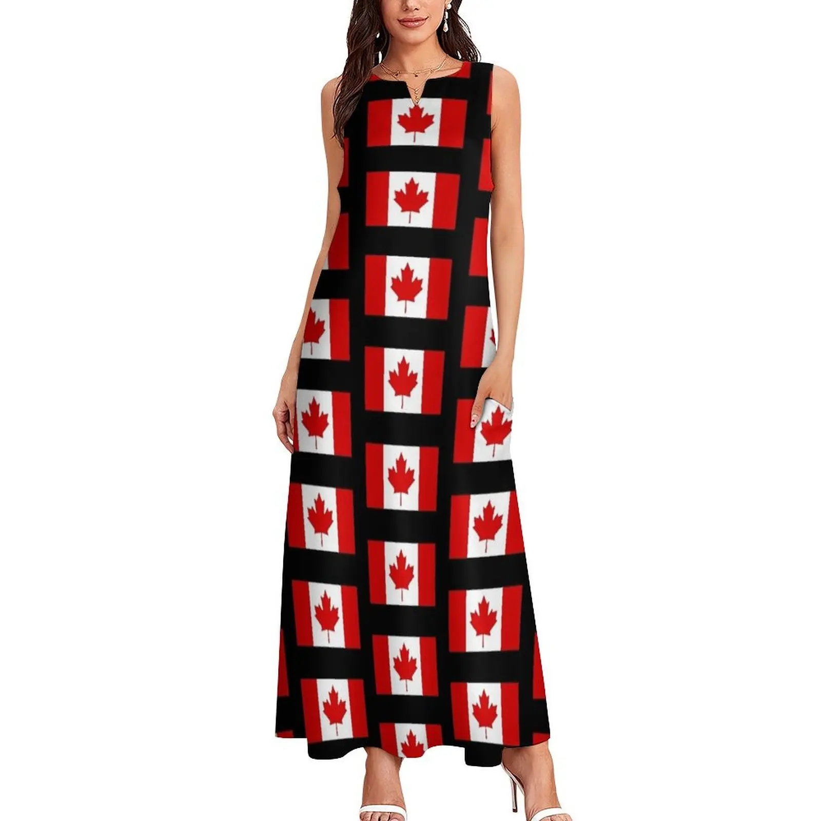 Canada Flag Long Dress sexy dress for women women's summer dresses 2025 Aesthetic clothing Dress