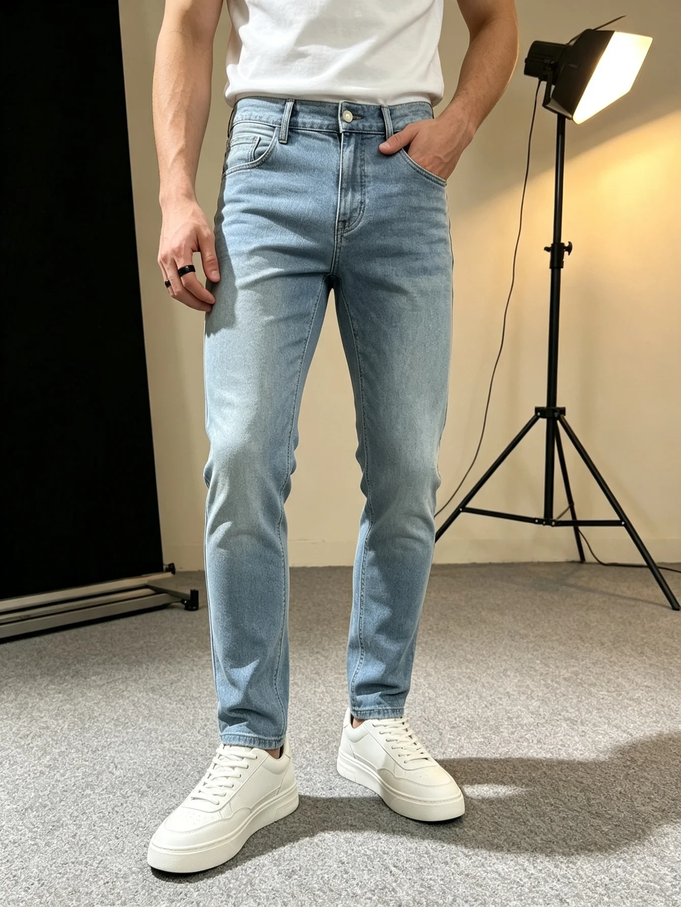Raw Cut Cuff Y2K Trendy American Street Wide Leg Scratched Denim Trousers Heavy Duty Fabric Outdoor Skate Bottom, Warm Holiday G