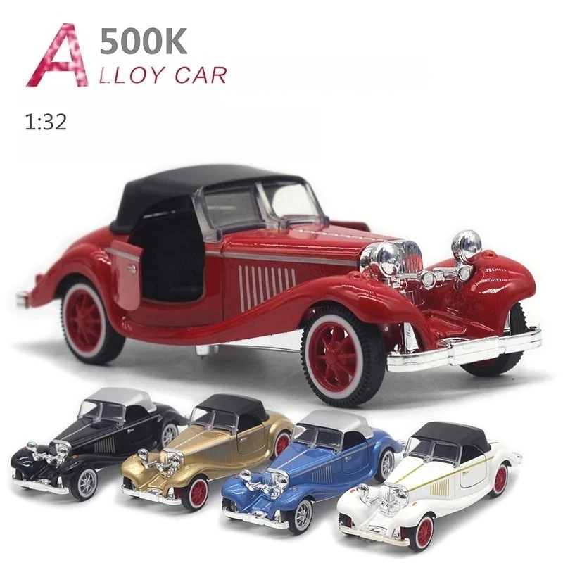 

1:32 Alloy Classic Vintage Car 500K Hardtop Model Rebound Model Toy New car model Advanced Collection Ornament Models Gift