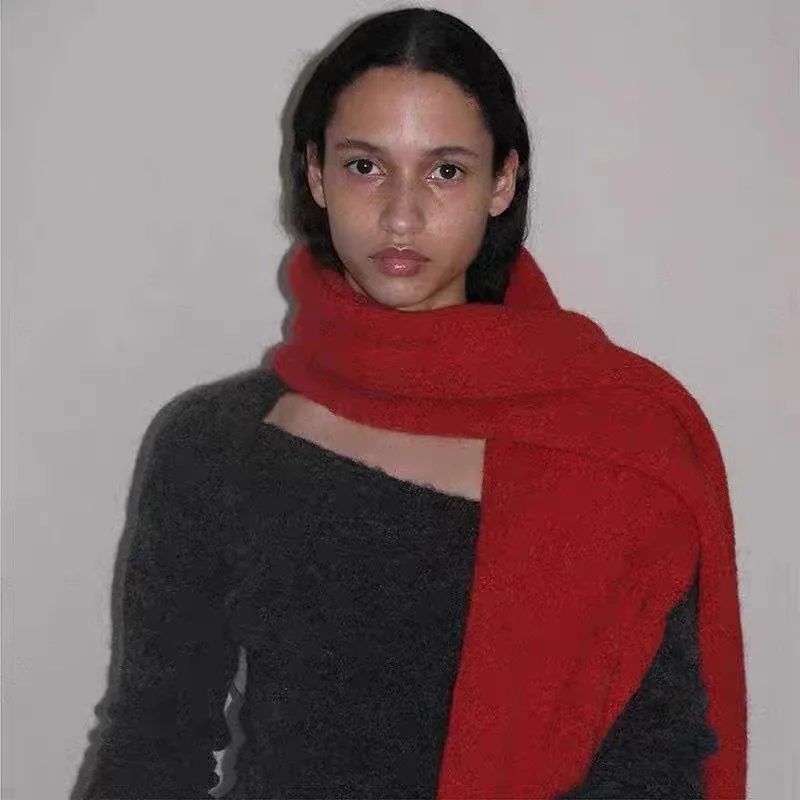 

Palomawool Thiened Wool Blend Knitted Scarf Versatile Winter Warm Wrap Chinese Made Winter ential Faion Accory