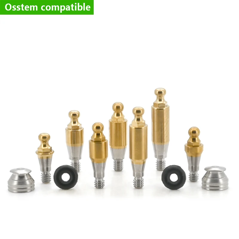 

Osstem Compatible Straight Titanium BallAbutment Stud Abutment for DentalImplants Mini Regular Spherical Abutmentin Stock