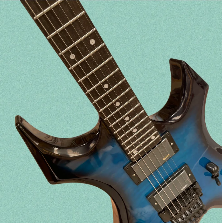 6-string blue-black gradient e - Electric Guitar Beginner 评论和价格