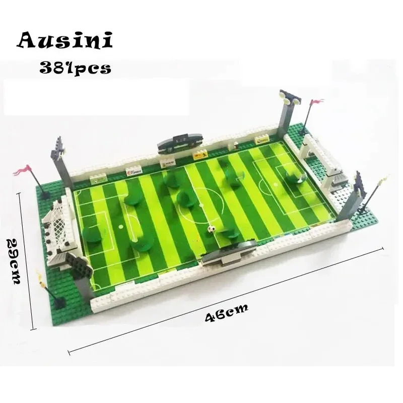 Football Players Figures Basketball Court Building Blocks DIY Table Football Board Game Building Blocks Boys Toys for Kids