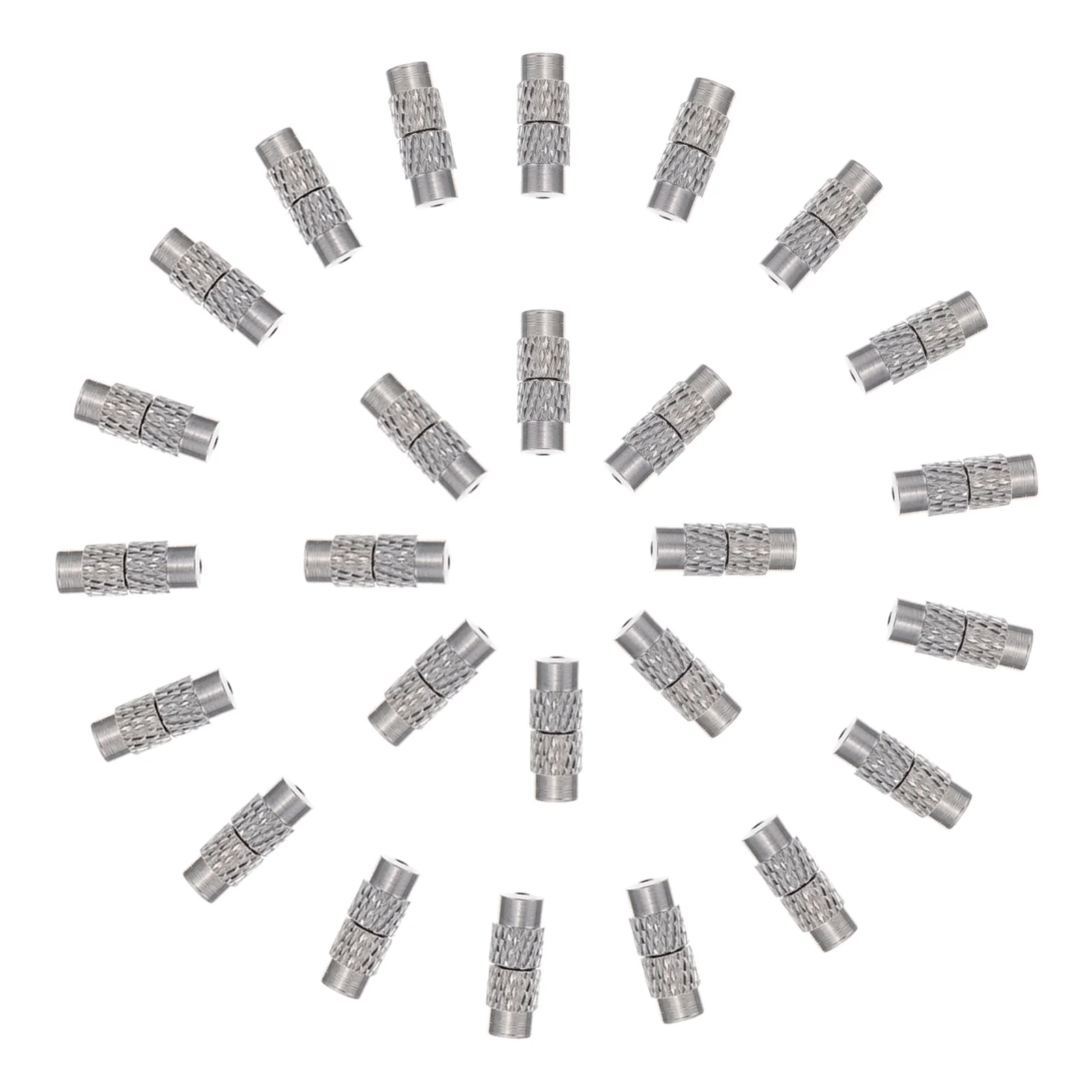 50개 수제 쥬얼리 엔드 팁 캡 스크류 클래스프 배럴 클로저 (팔찌 목걸이 끈 연결 부품용)