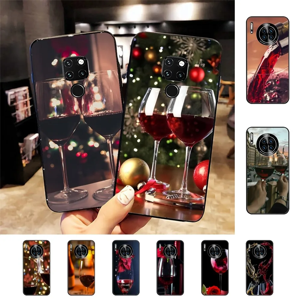 Glass Of Wine Red Wine Phone Case For Huawei Mate 10 20 30 40 50 Lite Pro Nova 3 3i 5 6 SE 7 Pro 7SE
